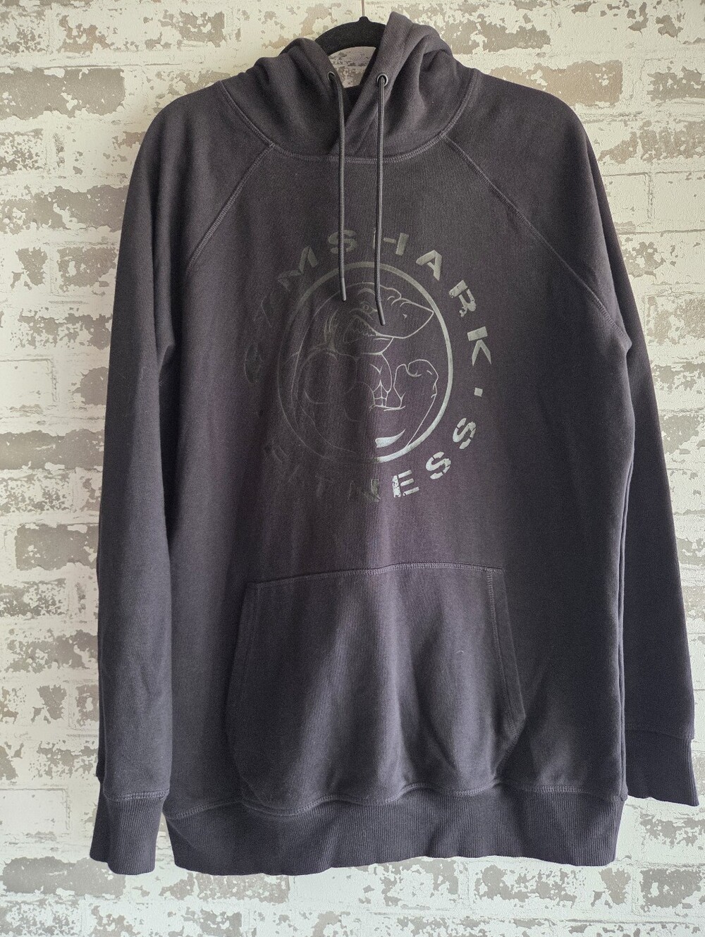 Gymshark Black Fitness Graphic Pullover Hoodie Large
